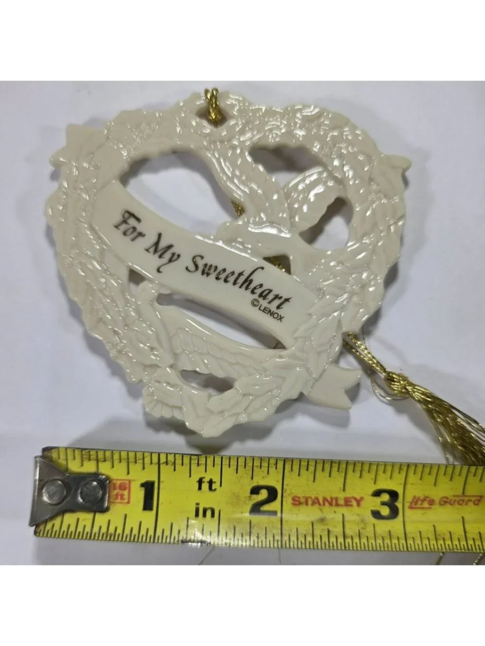 Lenox Porcelain Heart Ornament 